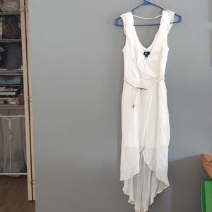 White high low maxi dress